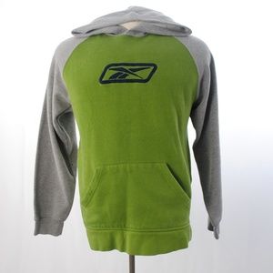 Reebok lime green & gray logo hoodie.